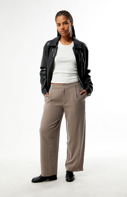Daisy Street Women's Striped Comet Baggy Trousers - 0850600250013