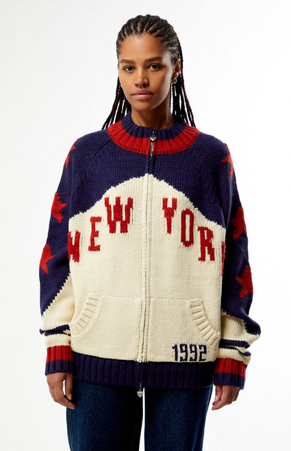 Daisy Street Women's Storm Knit Mock Neck Zip Up Sweater - 0740600250020
