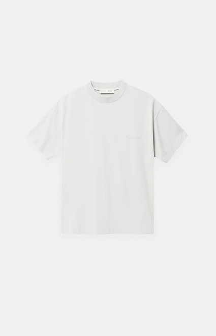 Fear of God ESSENTIALS Men's Kids Ivory Classic Embroidered Short Sleeve T-Shirt - 0785250500906