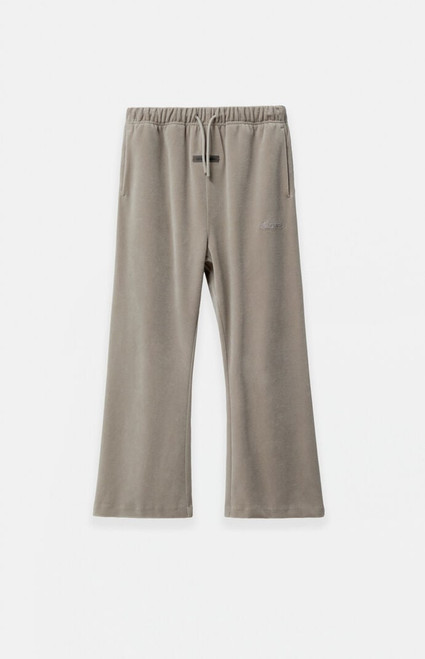 Fear of God ESSENTIALS Men's Kids Smoke Grey Velour Flare Sweatpants - 0785250500909