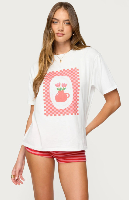 Edikted Women's Flower Vase Oversized T-Shirt - 0702609690181