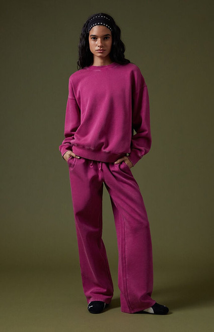 Pacsun Women's Core Ultra Soft Fleece Vintage Wash Baggy Sweatpants - 0850484260019