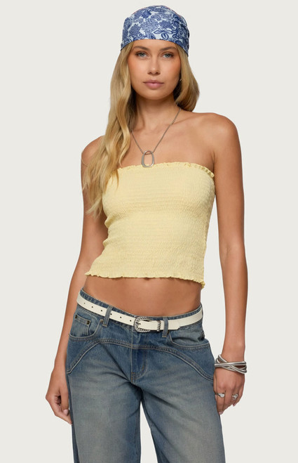 Edikted Women's Emmet Strapless Scrunch Top - 0712609690591