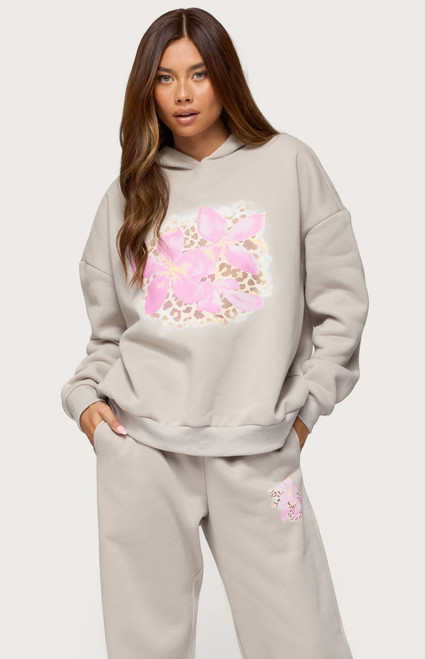 Edikted Women's Wild Petal Hoodie - 0751609690105