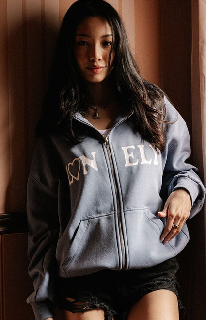 LONELY GHOST Women's Lonely Hearts Zip Up Hoodie - 0751611060012