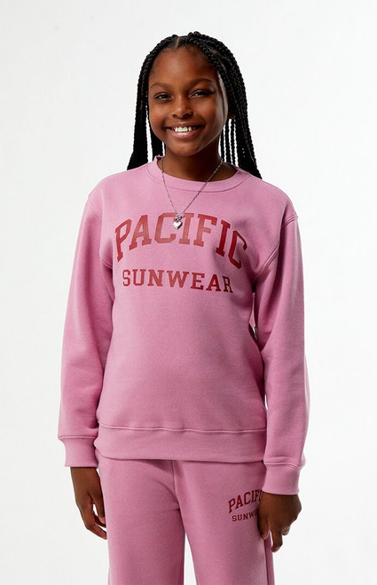 Pacsun Kids Kids Pink Crew Neck Sweatshirt - 0788484260169