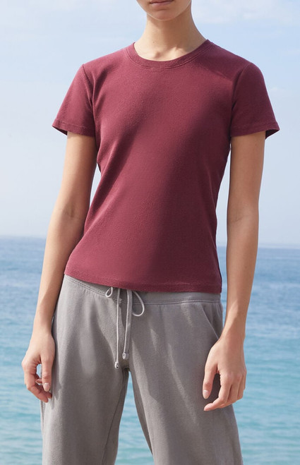 John Galt Women's Burgundy Loreen Short Sleeve Top - 0704601601681