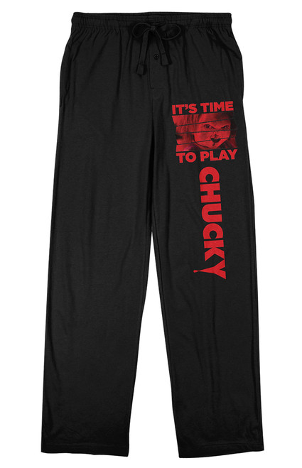 Chucky Time To Play Men's Black Sleep Pajama Pants - 0135603580024