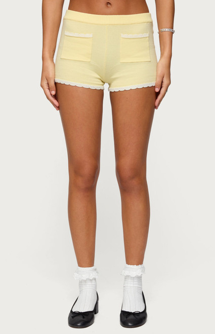 Edikted Women's Leila Scalloped Knit Shorts - 0821609690293