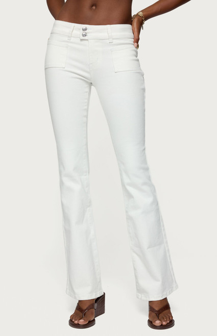 Edikted Women's Mattea Low Rise Flared Jeans - 0860609690200