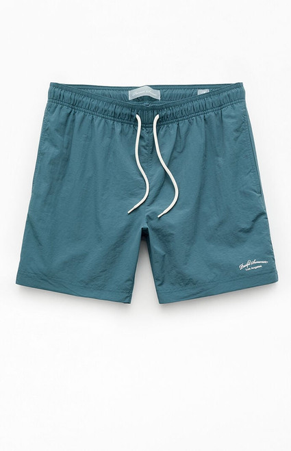 Pacsun Men's Blue Collegiate 6.5" Swim Trunks - 0150609530087