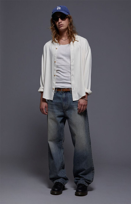 FIELD OF STUDY Men's by Pacsun Dylan Baggy Jeans Medium Blue - 0131454210201