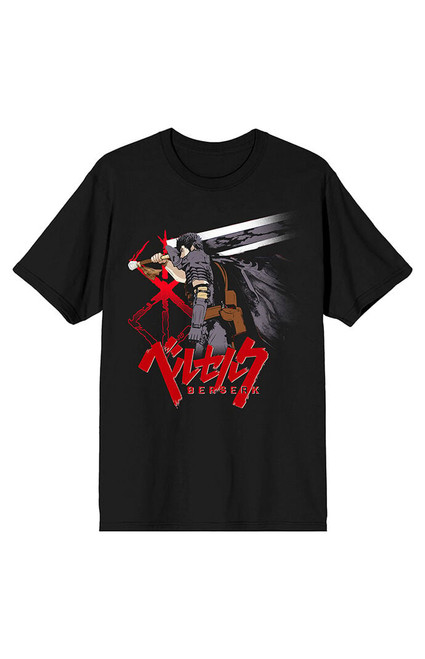 Men's Berserk Guts Anime Character T-Shirt - 0097603580211