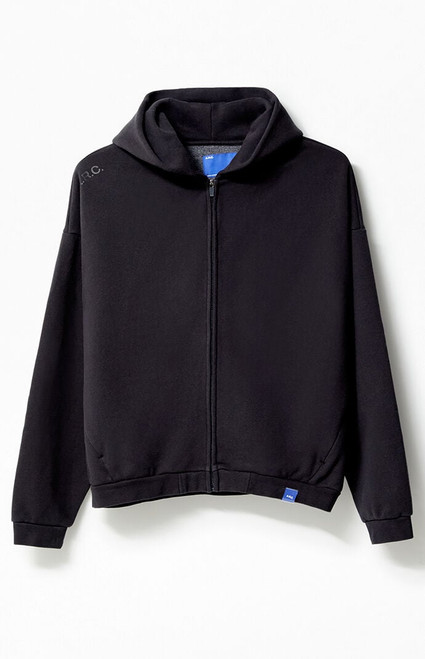A.R.C. Men's Black Vintage Wash Heavyweight Fleece Zip Up Hoodie - 0140484260051