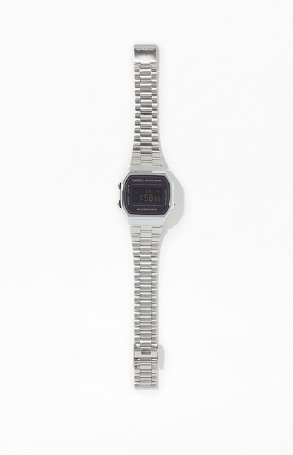 Casio Watches Women's A168WEM-1VT Vintage Silver & Black Watch - 0656420350002