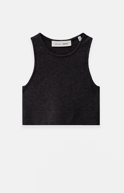 Fear of God ESSENTIALS Women's Jet Black Sport Knit Tank Top - 0192610120102861