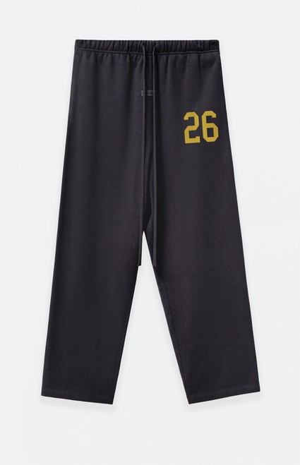 Fear of God ESSENTIALS Men's Vintage Black Lounge Fleece Baggy Sweatpants - 0130250500020103