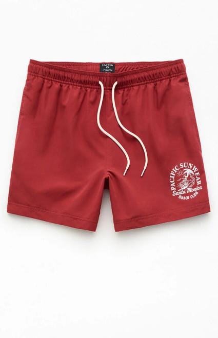 Pacsun Men's Santa Monica Eco 5" Swim Trunks - 0150603490256