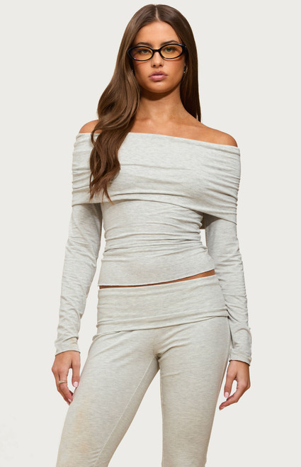 Edikted Women's Habiba Foldover Off Shoulder Top - 0731609691436