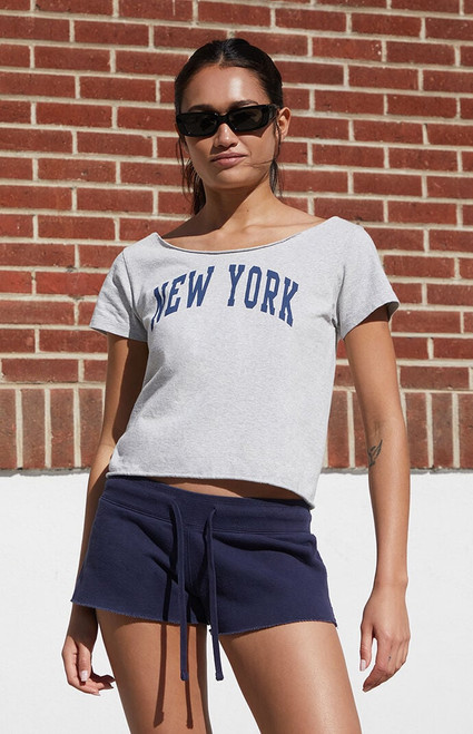 John Galt Women's Silver New York Robyn Off-The-Shoulder Top - 0790601600012