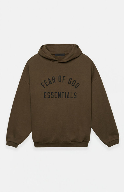 Fear of God ESSENTIALS Men's Olive Fleece Hoodie - 0192250500679031