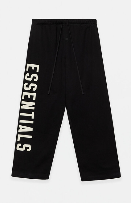 Fear of God ESSENTIALS Men's Black Fleece Relaxed Sweatpants - 0130250500389001