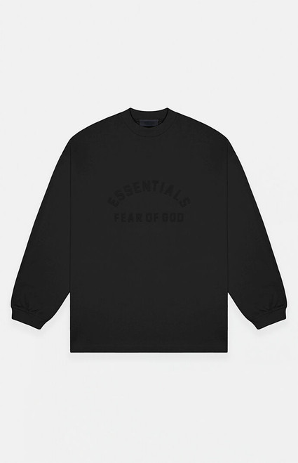 Fear of God ESSENTIALS Men's Black Heavy Long Sleeve T-Shirt - 0125468680036001