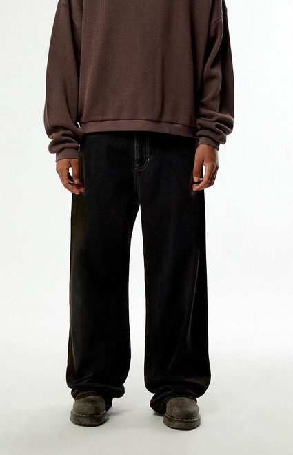Pacsun Men's Blake Extreme Baggy Jeans Black Tinted  - 0131602840046
