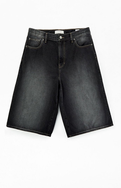 Pacsun Men's Blaine Ultra Baggy Denim Shorts Washed Black - 0170454210042