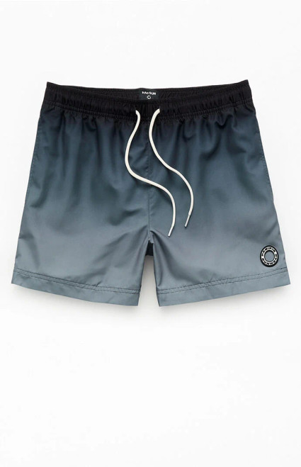 Pacsun Men's Black Gradient Eco 4.5" Swim Trunks - 0150603490255