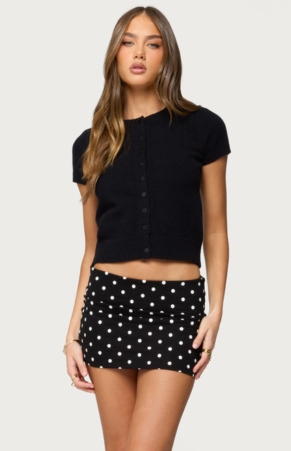 Edikted Women's Coreen Button Up Knit Top - 0731609691288