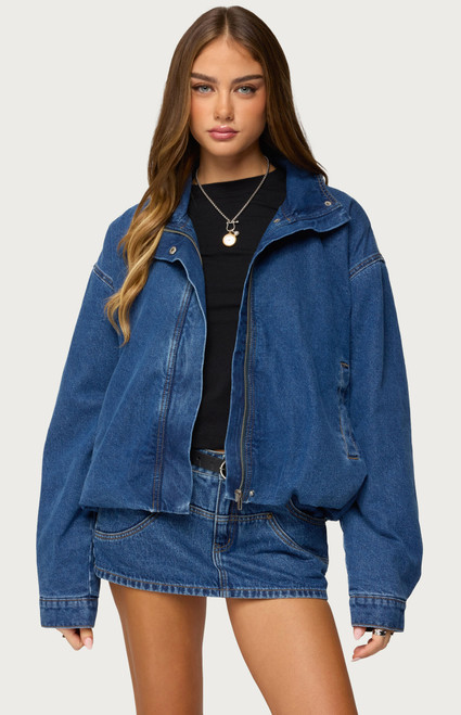 Edikted Women's Hilary Oversized Denim Coat - 0760609690089