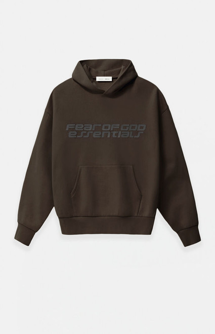 Fear of God ESSENTIALS Men's Brown '90s Fleece Hoodie - 0192468680062020