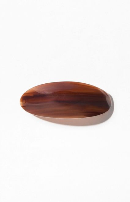 John Galt Women's Brown Oval Hair Barrette - 0679601600306