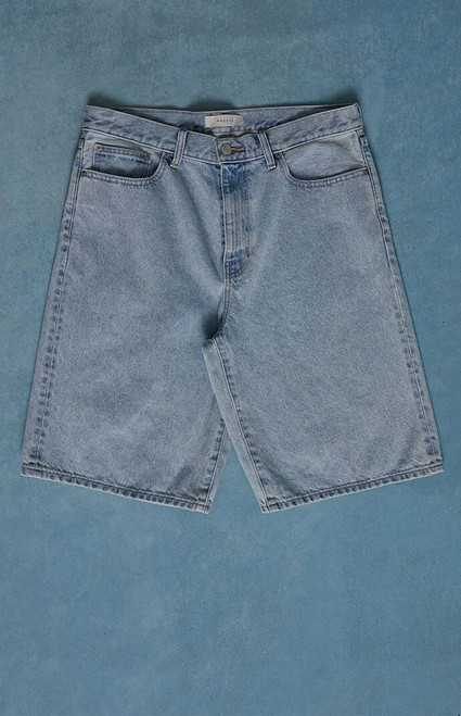 Pacsun Men's Austin Extreme Baggy Jean Shorts Light Blue - 0170604890037