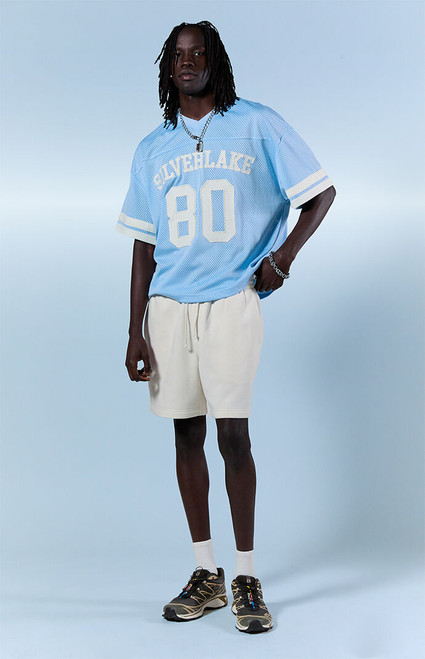 Pacsun Men's Cream Fleece Volley Sweat Shorts - 0170484260028