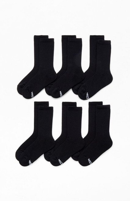 Pacsun Men's 6 Pack Basic Crew Socks - 0634485250067