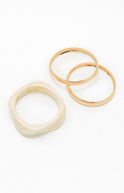 LA Hearts Women's 3 Pack Stella Bangles - 0656610720005