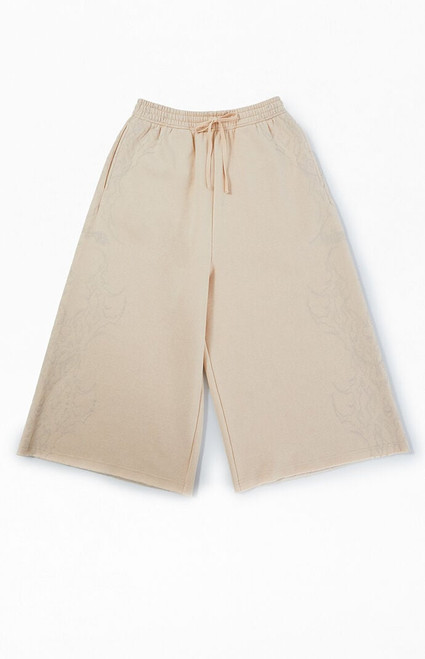 Civil Men's Tan Cropped Baggy Sweatpants  - 0135460120020