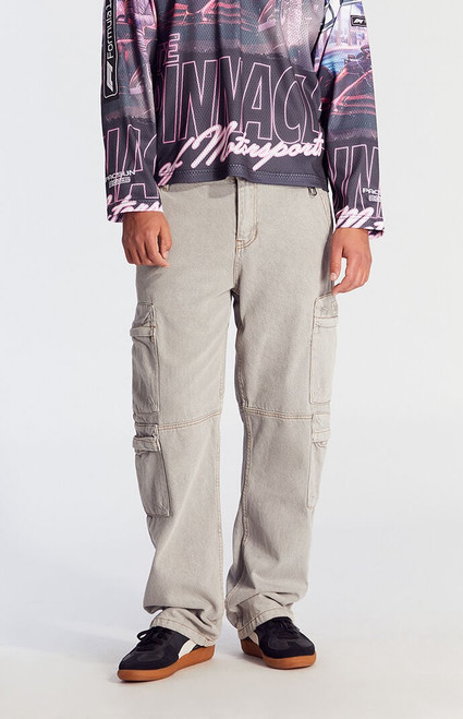 Pacsun Men's Dylan Baggy Jeans Cargo Gray - 0131604890027