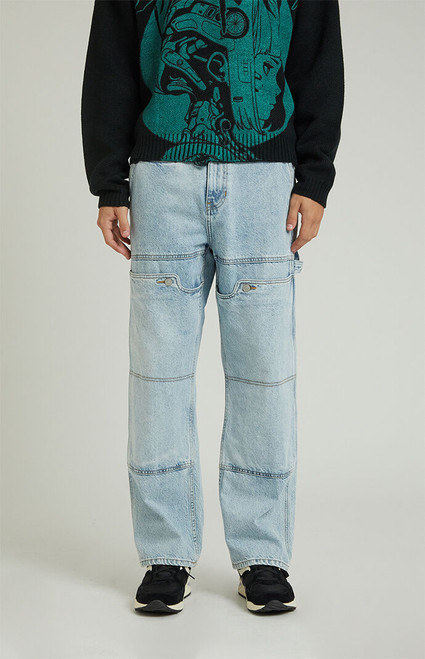 Pacsun Men's Dylan Baggy Jeans Carpenter Light Blue - 0131604890069