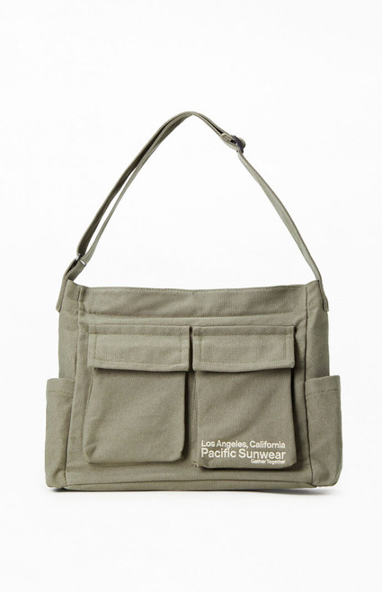 Pacsun Men's Pacific Sunwear Utility Crossbody Tote Bag - 0644489900045