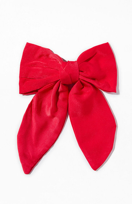 LA Hearts Women's Red Big Bow Barrette - 0673491390153
