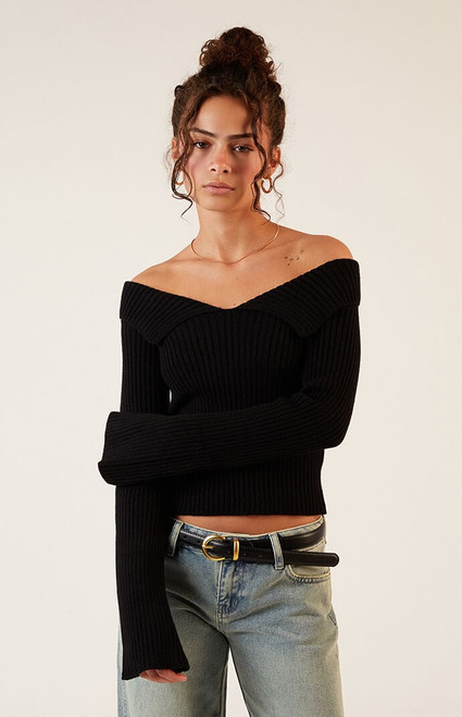 LA Hearts Women's Lane Off-The-Shoulder Sweater - 0740484260349