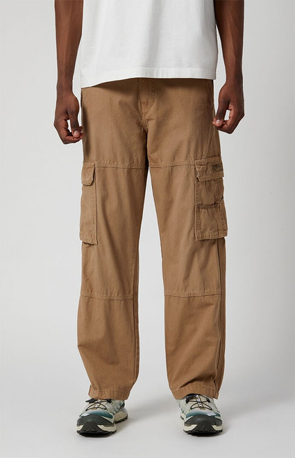 Pacsun Men's Tan Ripstop Baggy Cargo Pants - 0133604896016