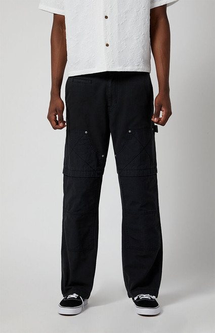 Pacsun Men's Black Baggy Carpenter Cargo Pants - 0133604890095