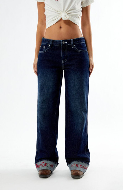 Budweiser Women's By PacSun Camilla Low Rise Baggy Jeans - 0860604890148