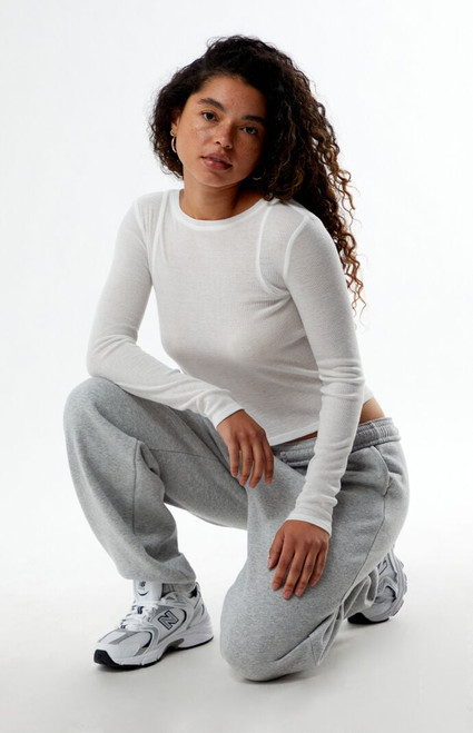 Est. PAC 1980 Women's Ribbed Crew Neck Long Sleeve Top - 0716461580007