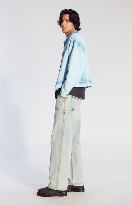 Pacsun Men's Dylan Baggy Jeans Cargo Carpenter Light Indigo - 0131604890096