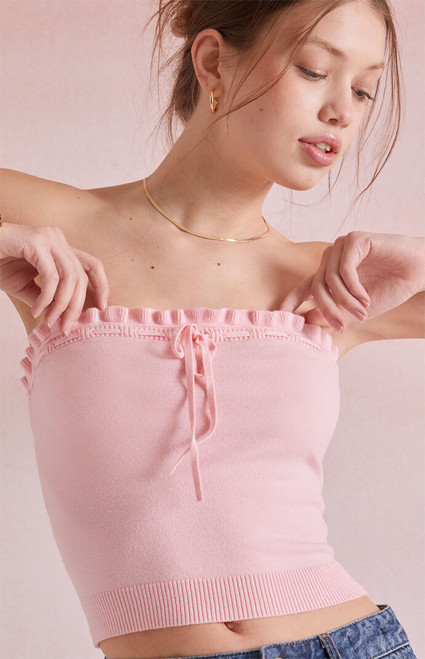 Beverly and Beck Women's Ruffle Edge Tube Top - 0740609850015